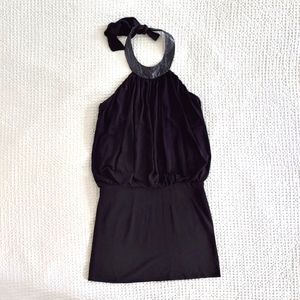 Black Halo Halter Top Mini dress, M